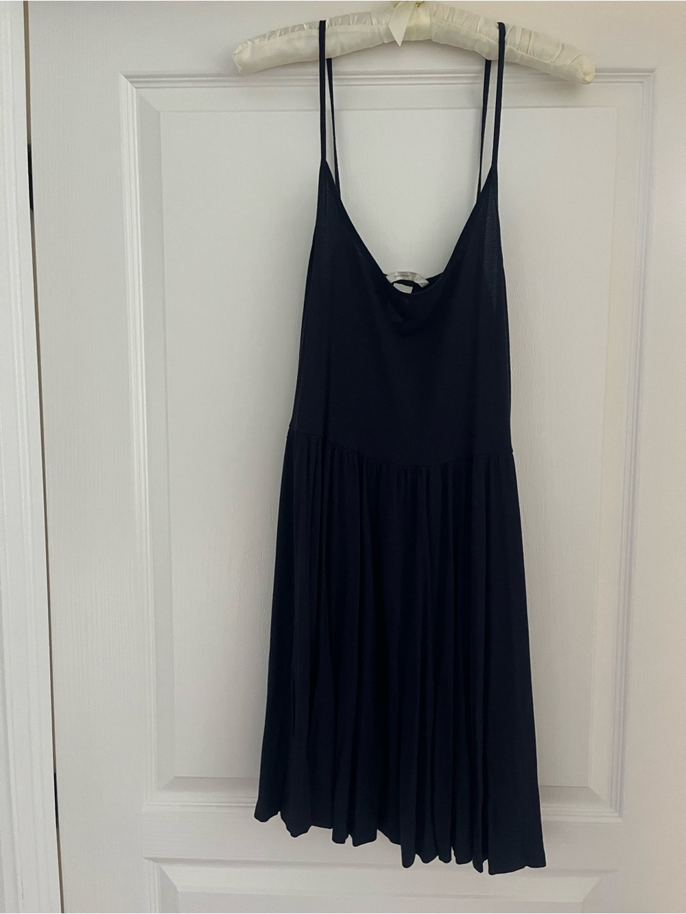 Navy Blue H&M Basic Spaghetti Strap Dress